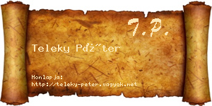 Teleky Péter névjegykártya