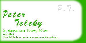 peter teleky business card